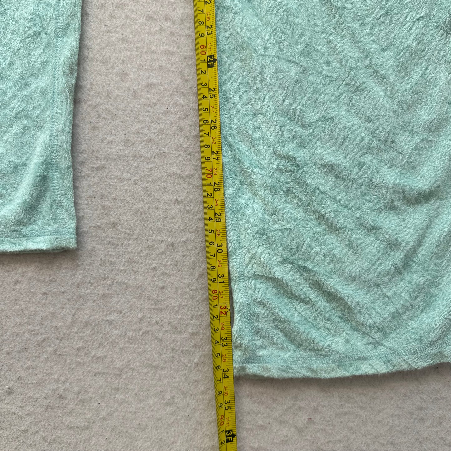 Victoria's Secret PINK Women's Mint Blue Terry Cloth Flared Lounge Pants Size M