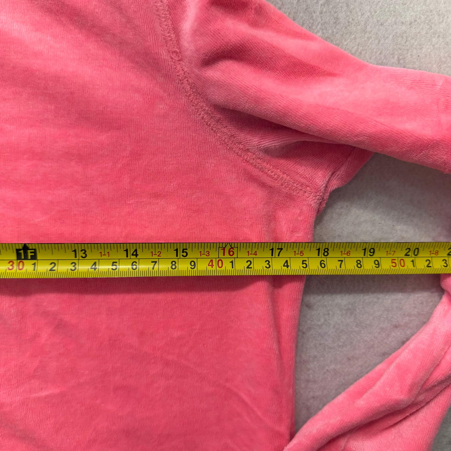 Juicy Couture Women's Watermelon Velour Zip Up Hoodie Loungewear Preppy Size M