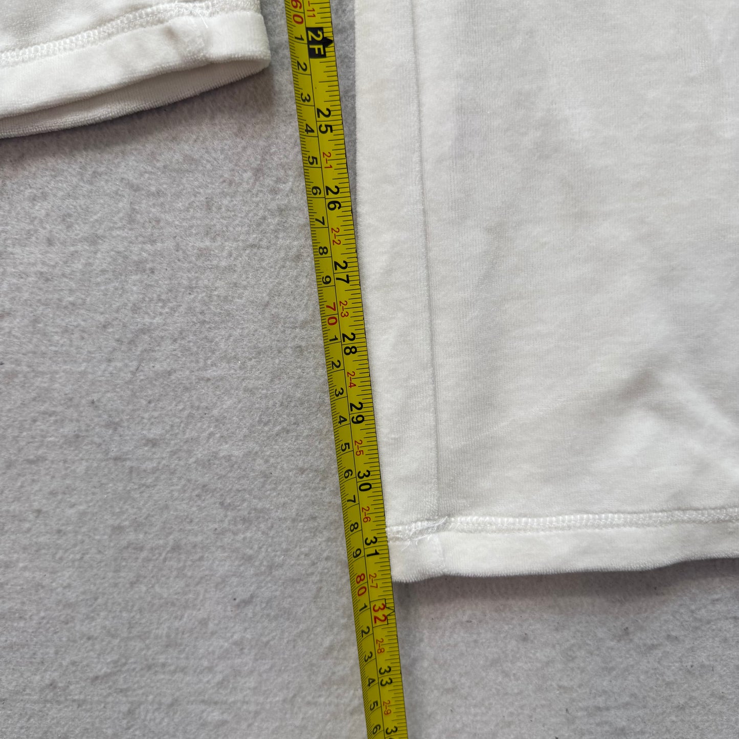 Juicy Couture Women's White Velour Flared Leg Track Pants Loungewear Y2K Size M