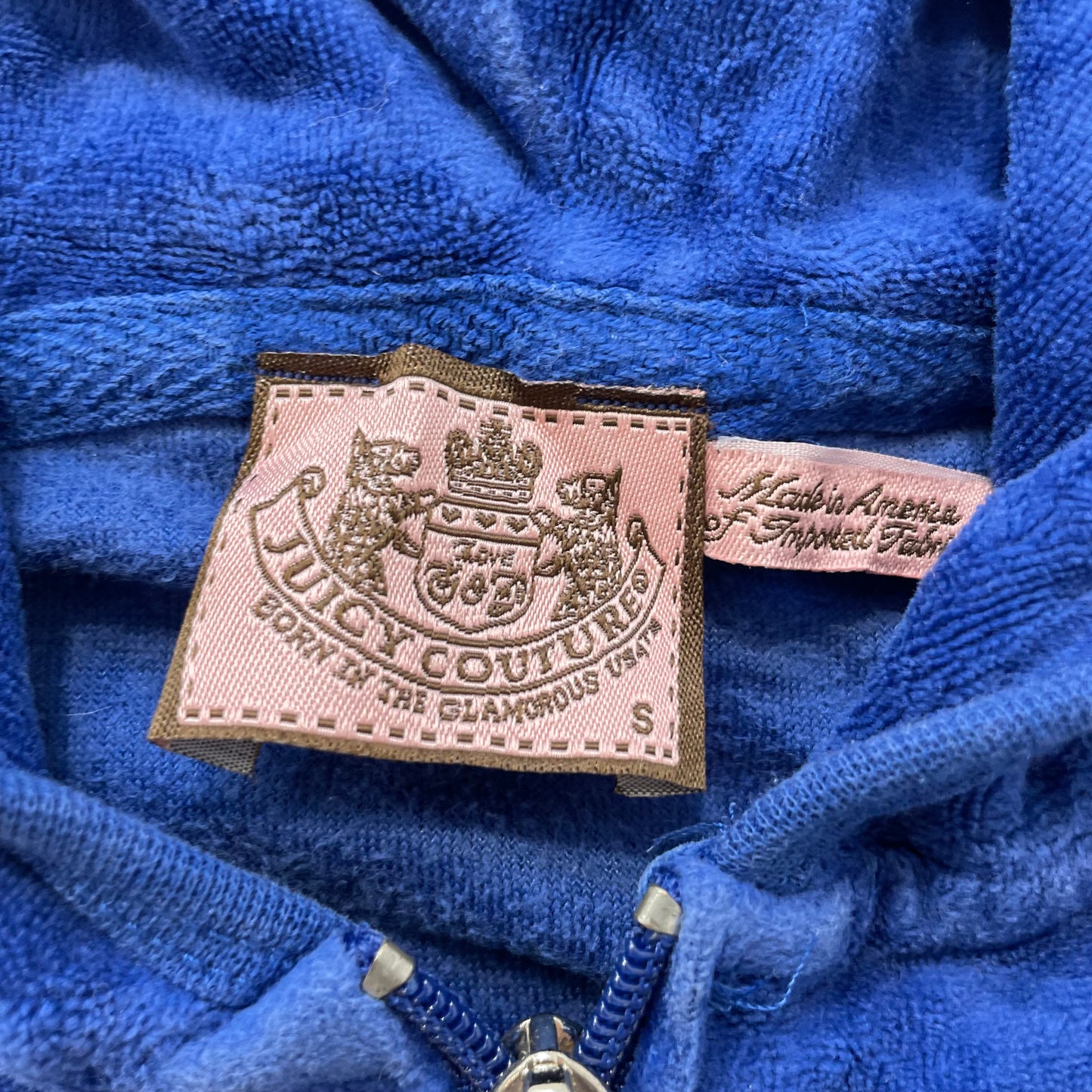 Vintage Juicy Couture Scottie Dogs Women's Blue Velour Tracksuit Set Logo Size L