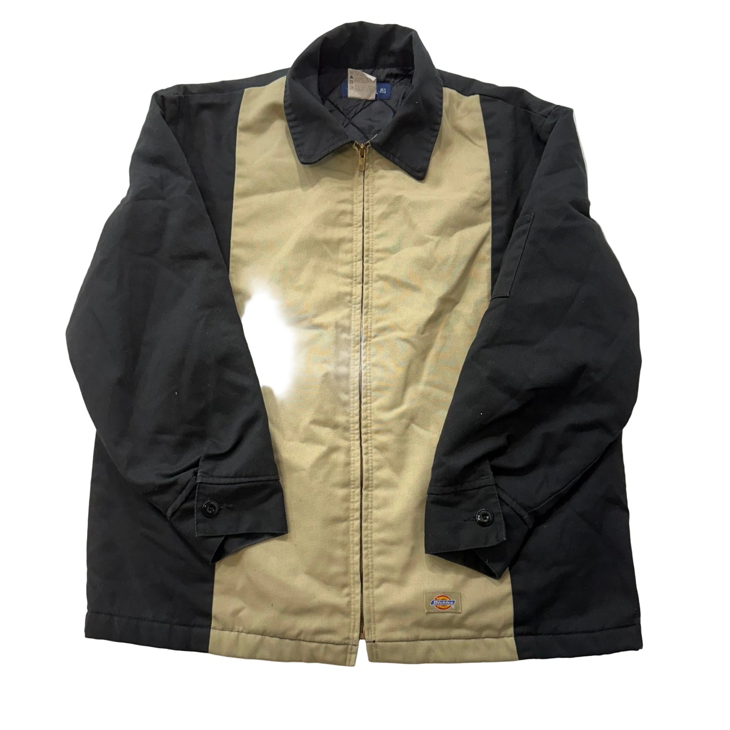 Dickies Men's Black Tan Quilted Lined Full-Zip Workwear Eisenhower Jacket Size L