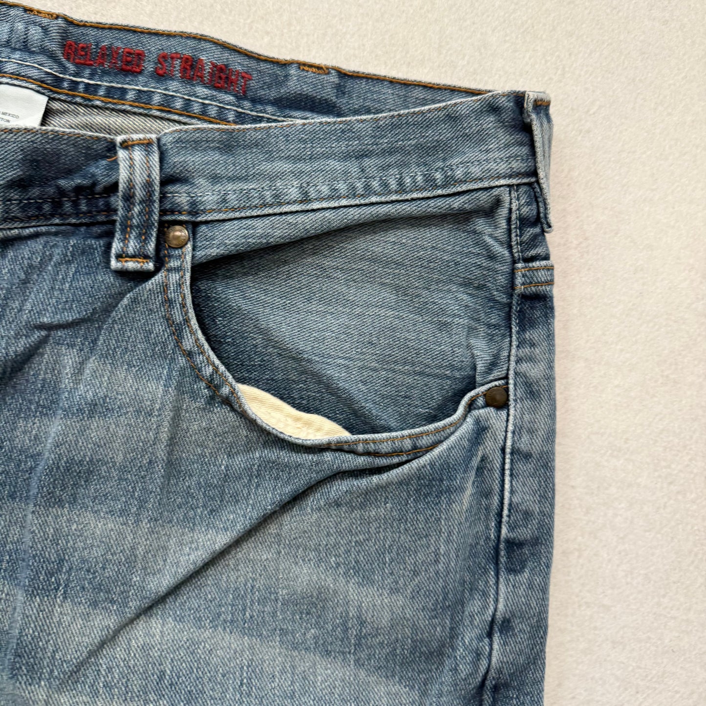 Urban Pipeline Relaxed Straight Mid Rise Denim Jeans Size XL 38x32