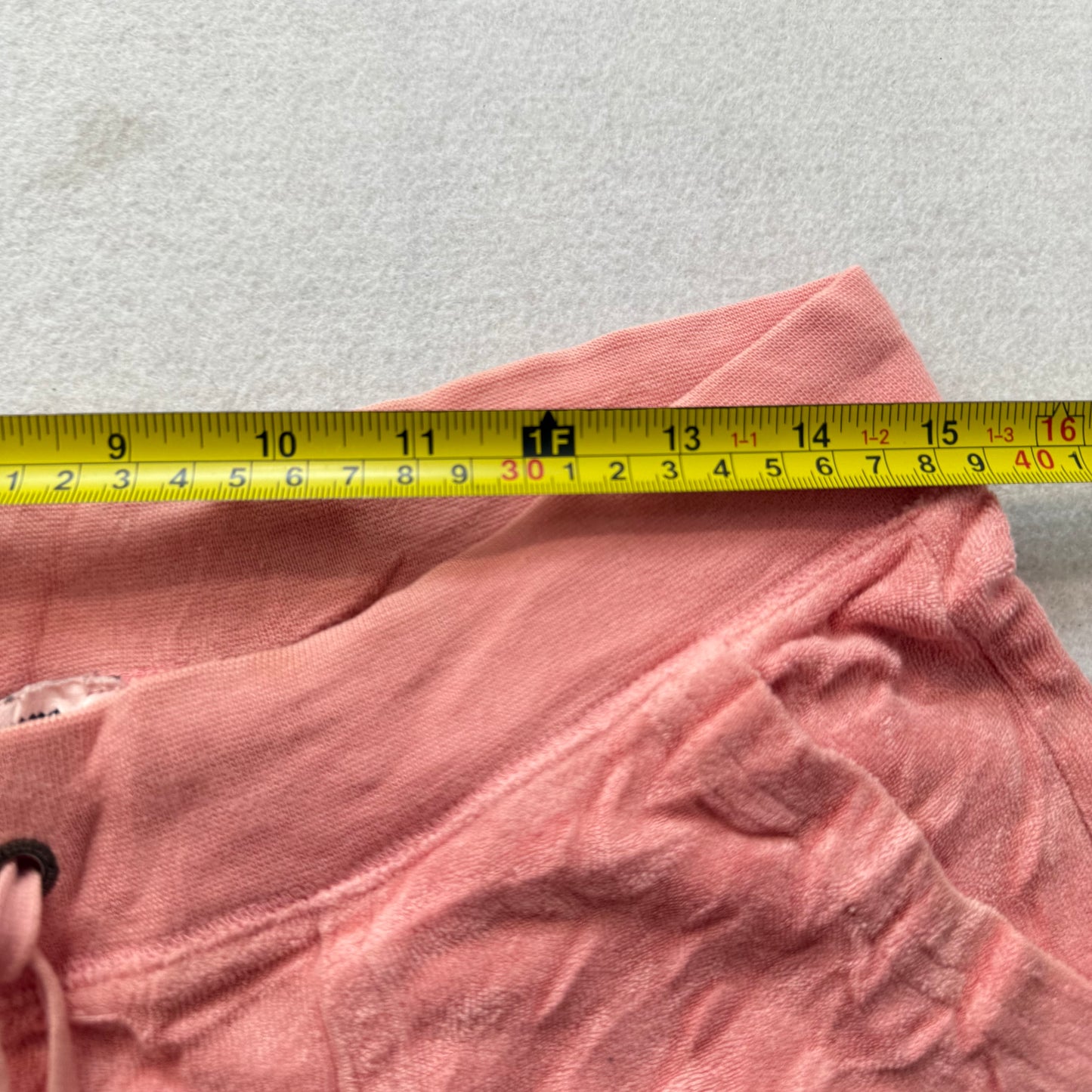Juicy Couture Women Salmon Pink Velour Flared Track Pant Snap Flap Pocket Size S