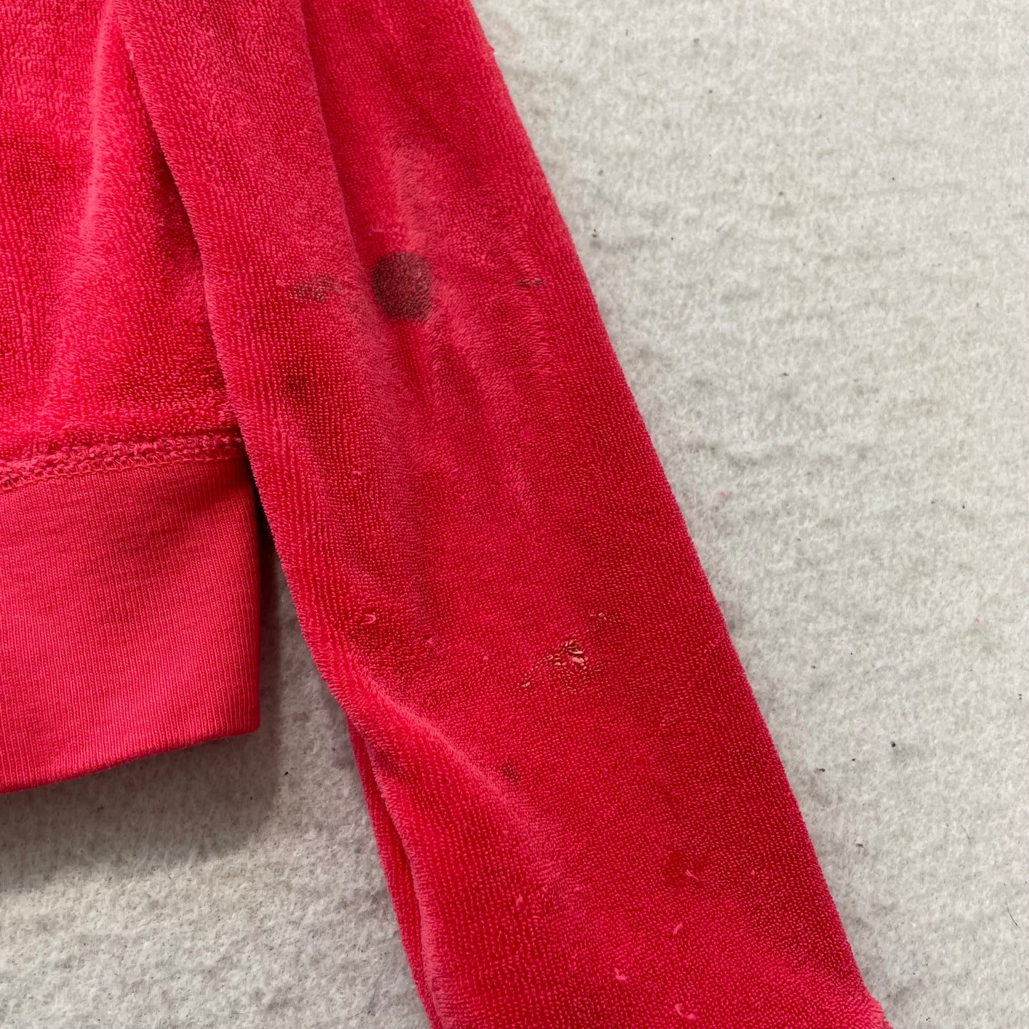 Vintage Juicy Couture Malibu Couture Womens Red Terry Cloth Hoodie Pocket Size S