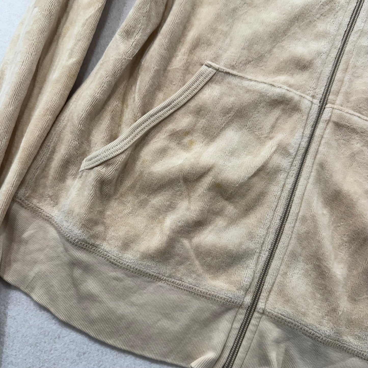 Vintage Juicy Couture sand full zip hoodie jacket classic style size M