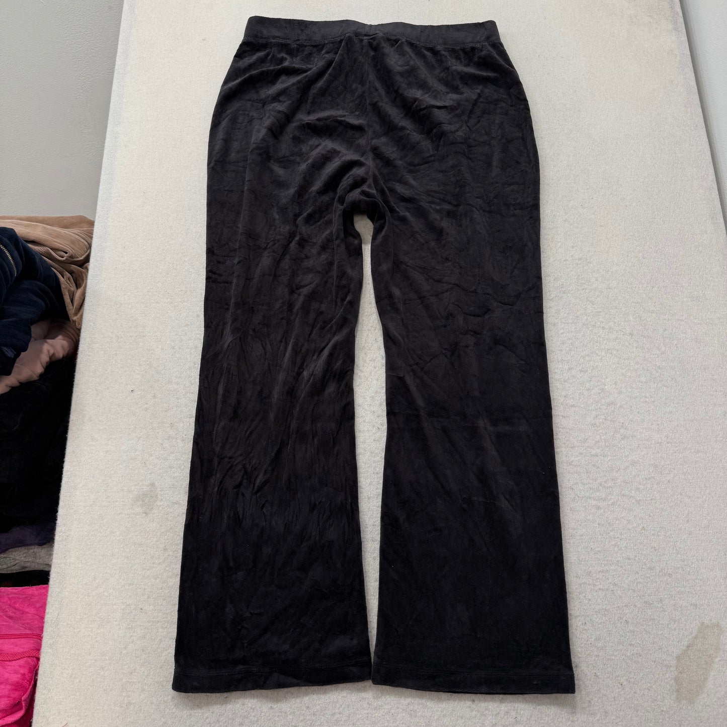 Vintage Juicy Couture Scottie Dog Women's Black Velour Tracksuit Set Y2k Size L