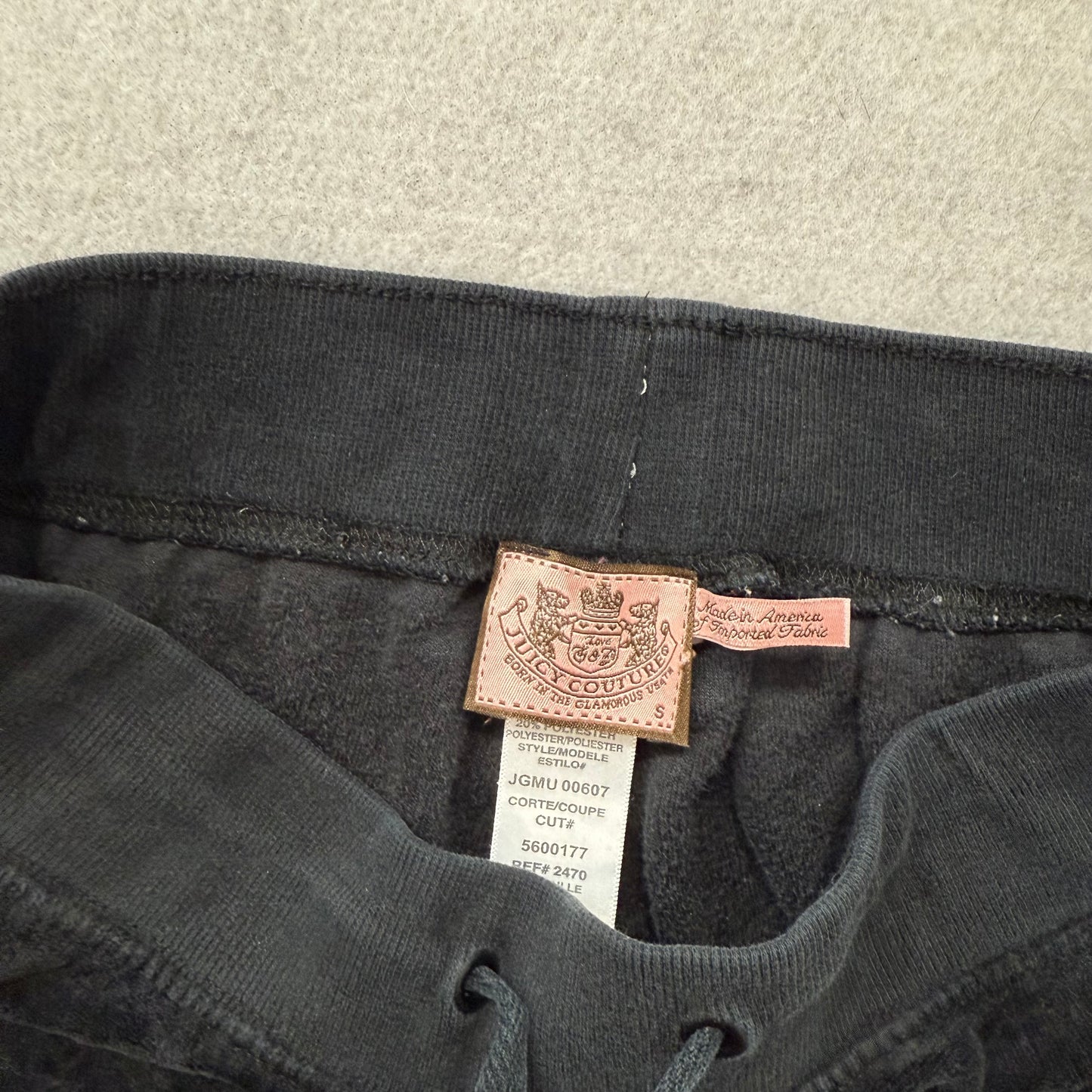 Vintage Juicy Couture Women's Black Velour Flared Wide Leg Track Pant Y2k Size S