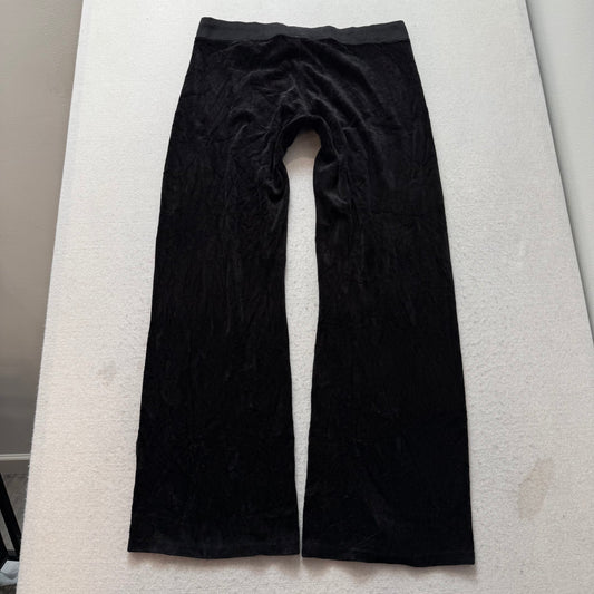 Juicy Couture Choose Juicy Women's Black Velour Flare Track Pants Casual Size L