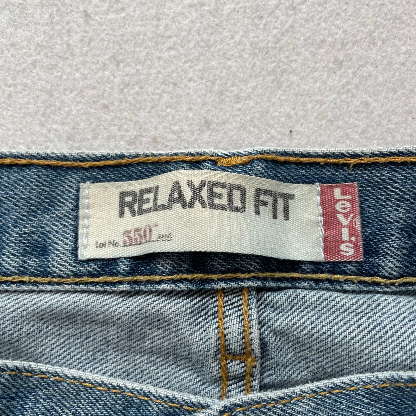 Levi's 550 Men's Blue Denim Straight Leg Jeans Streetwear Relaxed Fit Size W34