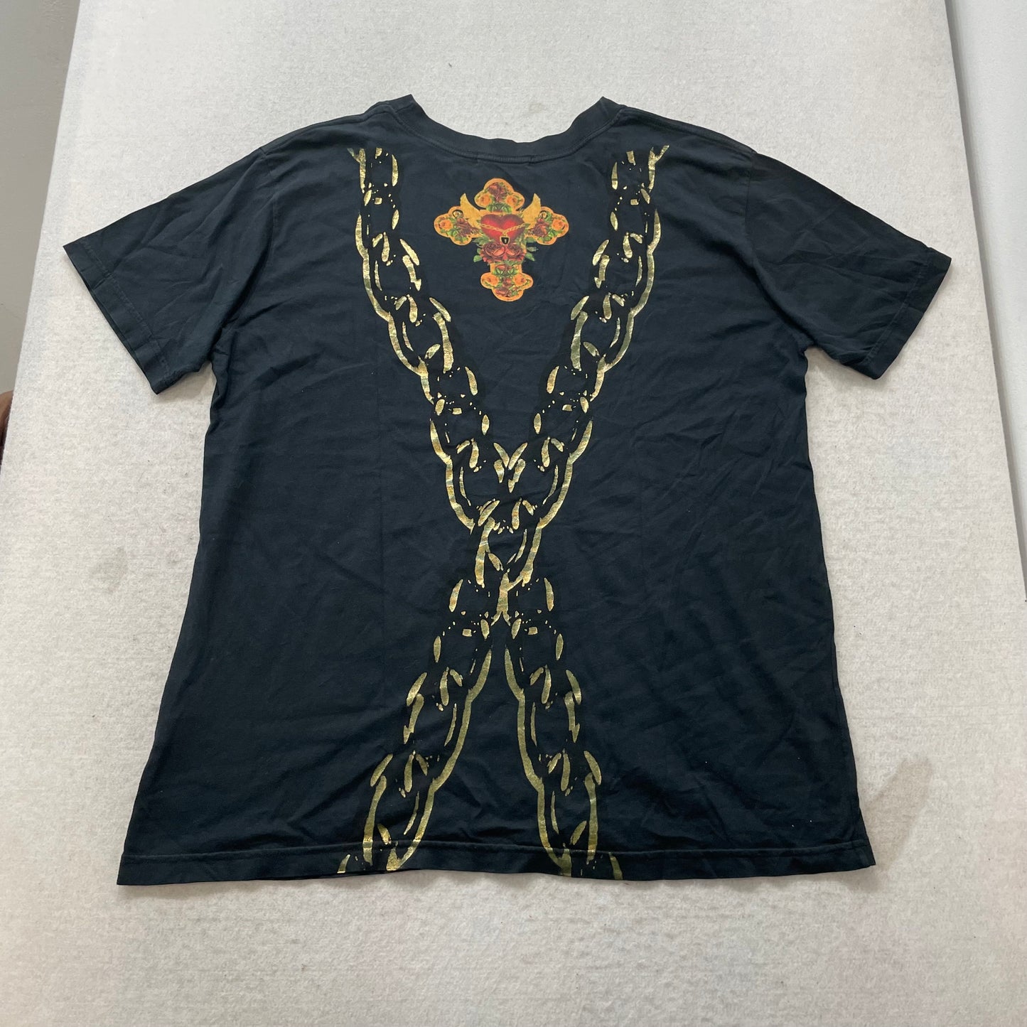 Vintage Paco Chicano Christian Audigier Hot Sex Mens Black Graphic T-Shirt - XXL