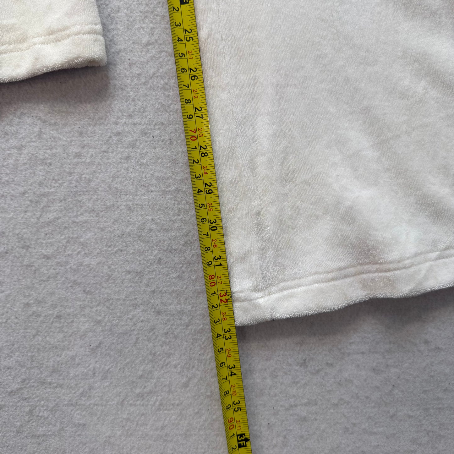2003 Vintage Juicy Couture Women's White Terry Cloth Flared Track Pants Size M