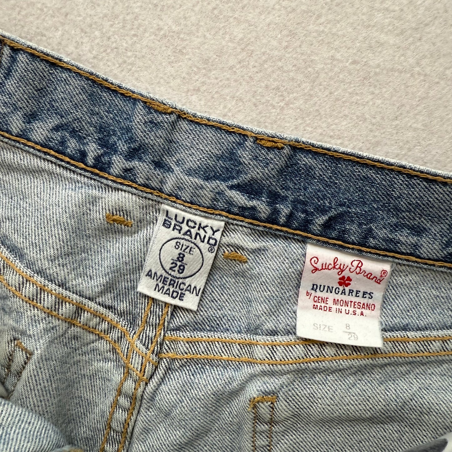 Lucky Brand blue denim 4 button shorts size 8
