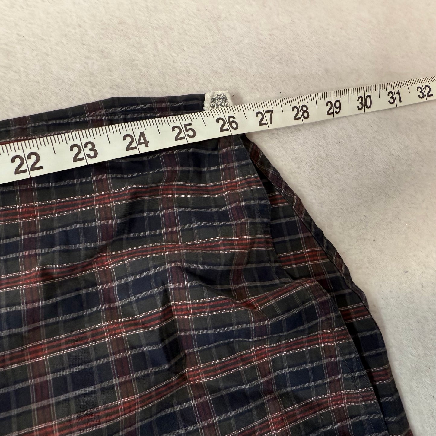 Vintage Juicy Couture Dirty English Plaid Button Up Gold Back Print XL Mens