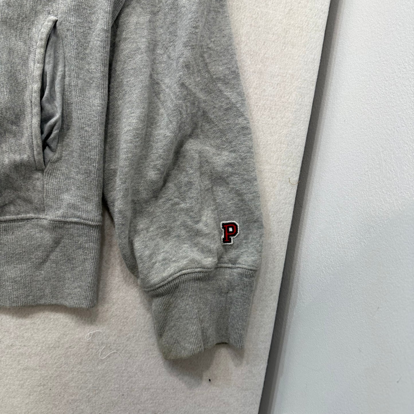 PINK by Victoria's Secret Gray Terry Zip Up Hoodie Long Sleeves Logo Size L