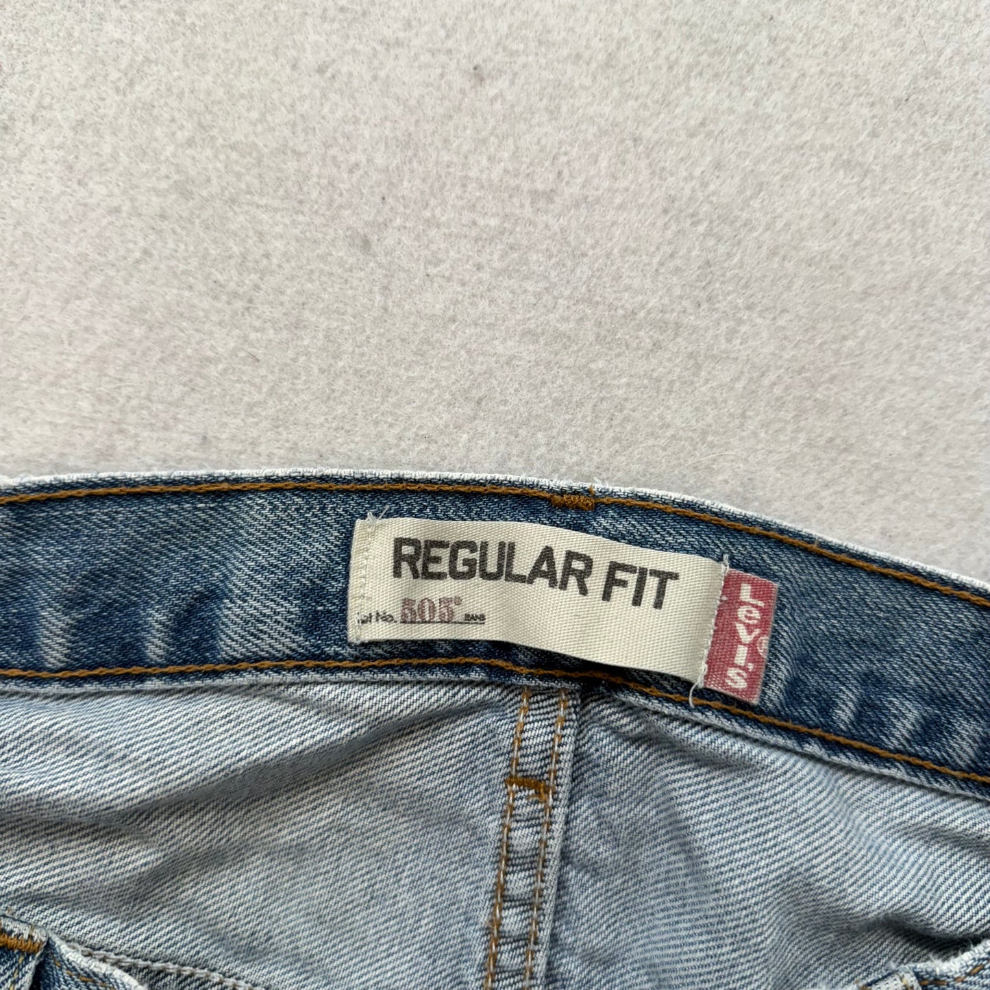 Levi's 505 Men's Blue Zip-Fly Denim Jeans Medium Wash Regular Fit Size 40