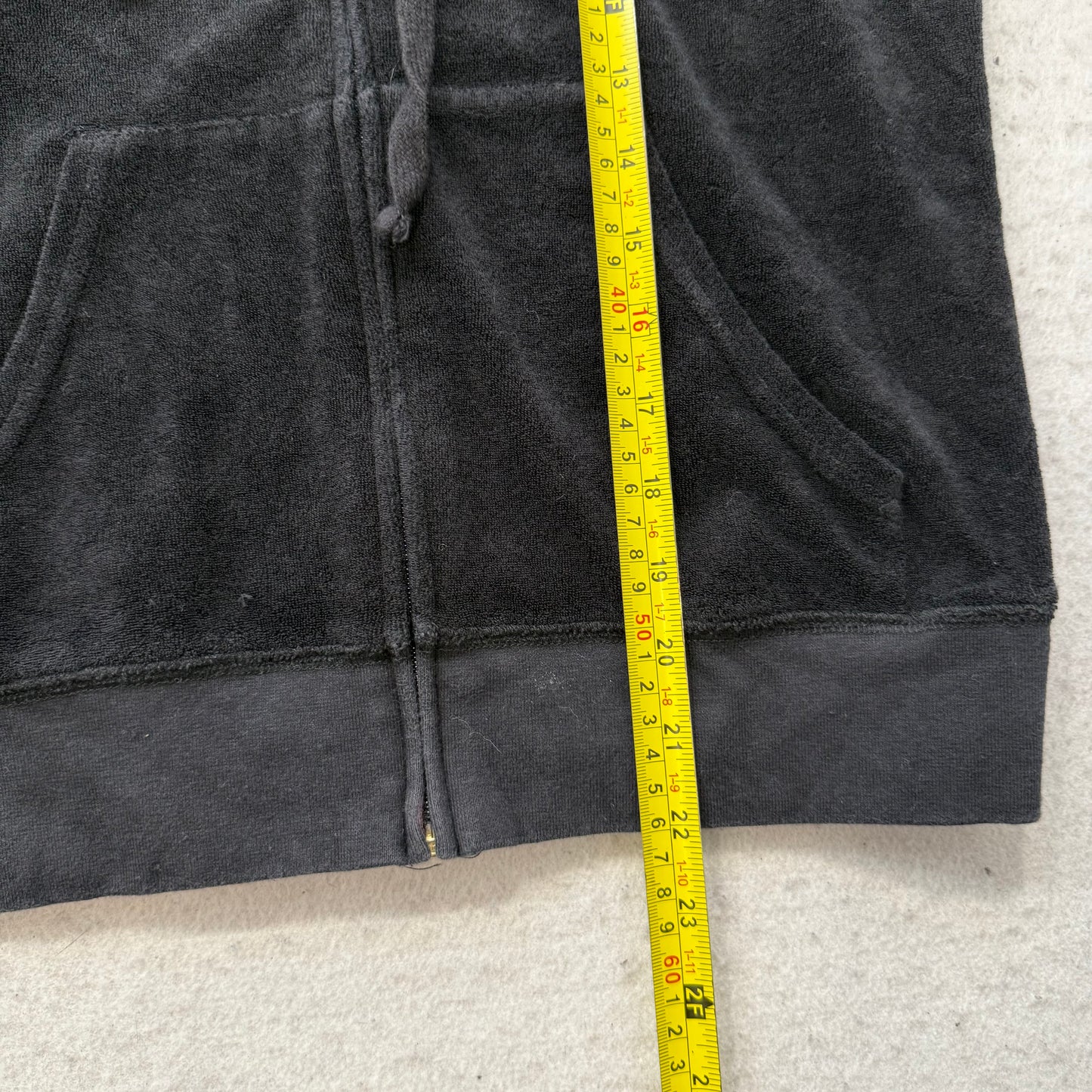 Vintage Juicy Couture Scottie Dog Women Black Terry Cloth Tracksuit Set Size M/S