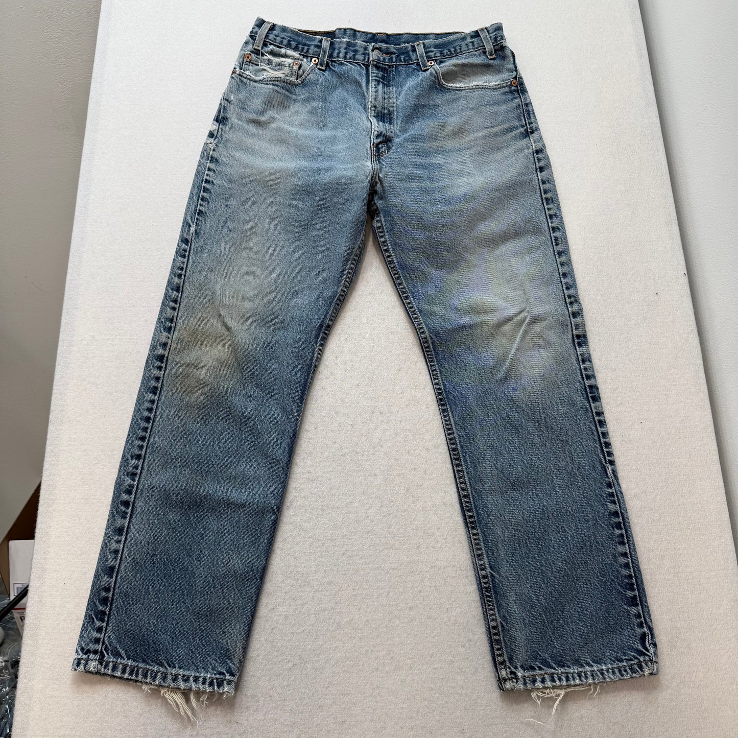 Levi Strauss & Co. 505 Men's Blue Denim Relaxed Fit Straight Leg Jeans Size 36