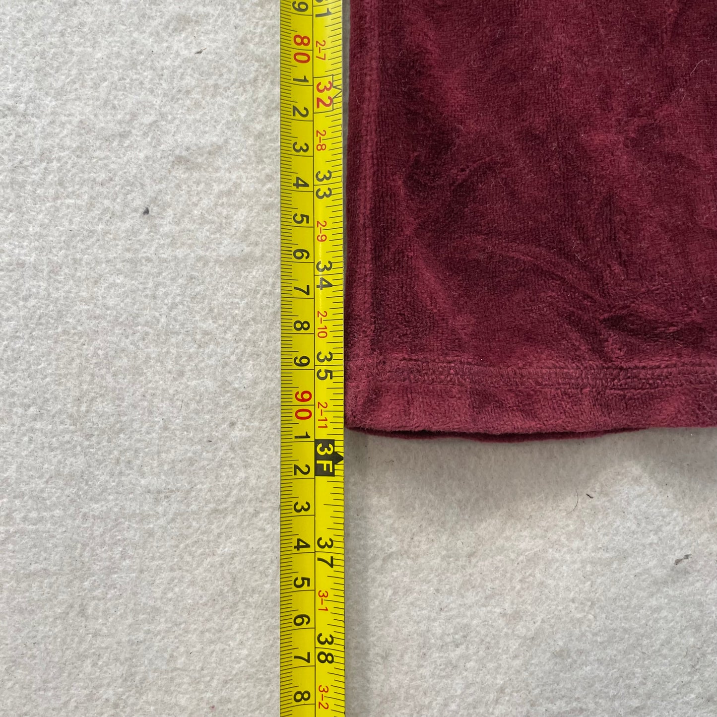 2003 Vintage Juicy Couture Women's Burgundy Velour Flared Leg Track Pant Size S