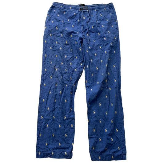 Polo Ralph Lauren Men's Blue Allover Pony Print Pajama Pants Sleepwear Size S