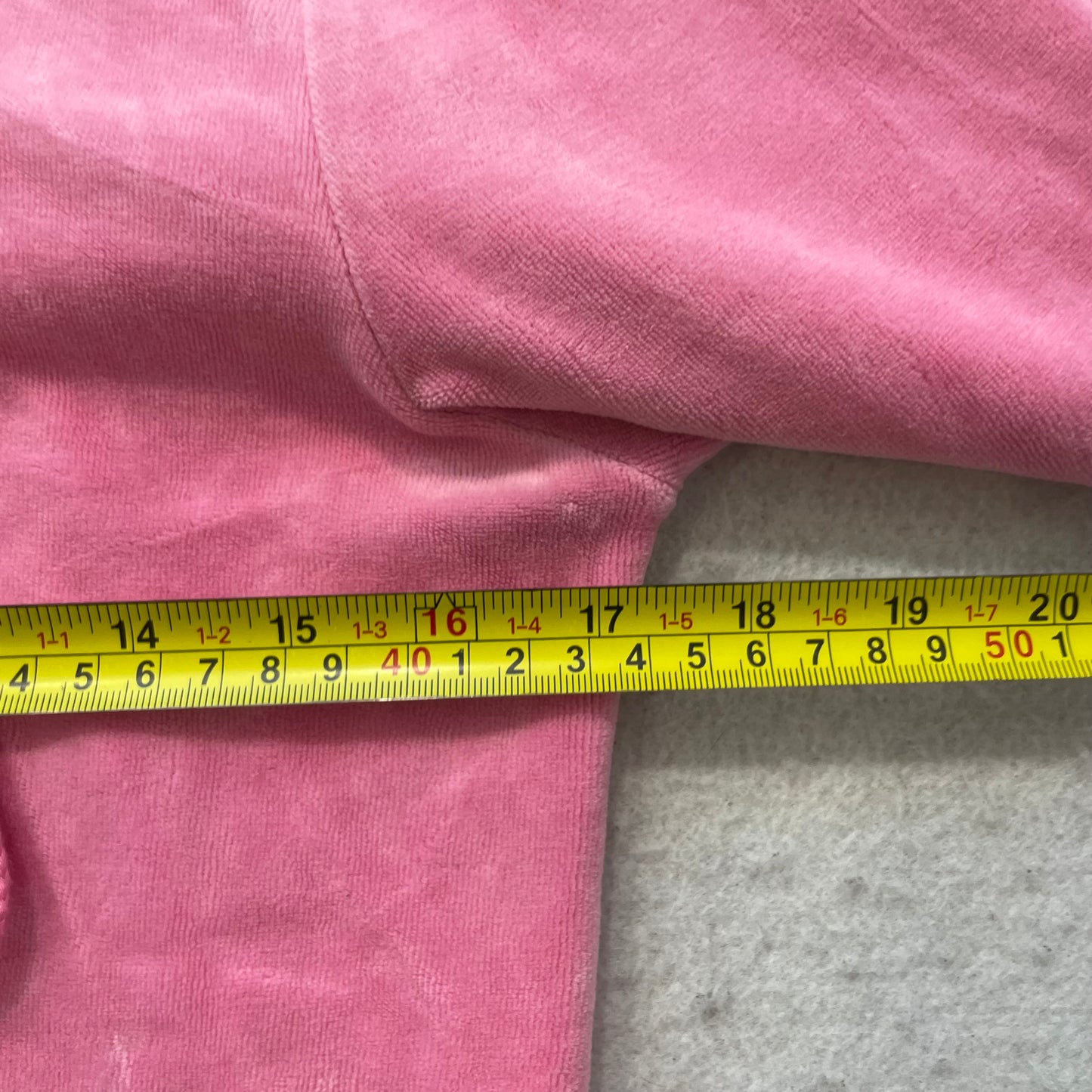 Vintage Juicy Couture Women's Pink Velour Zip-Up Hoodie Drawstring Pocket Size S
