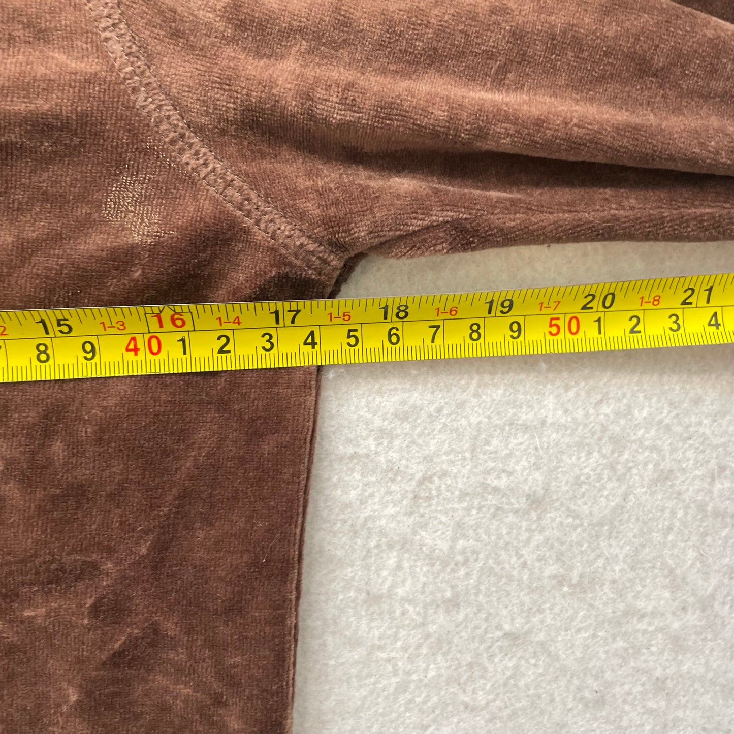 Juicy Couture Womens Brown Velour Zip-Up Track Jacket Long Sleeve Pockets Size M