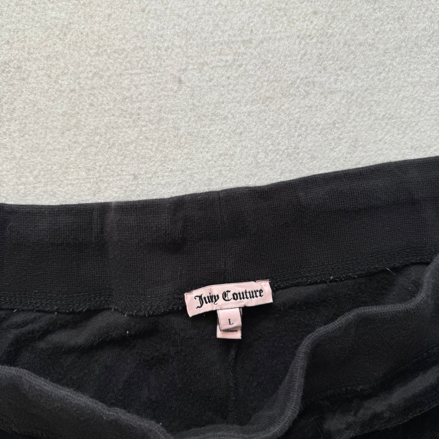 Juicy Couture Choose Juicy Women's Black Velour Flare Track Pants Casual Size L