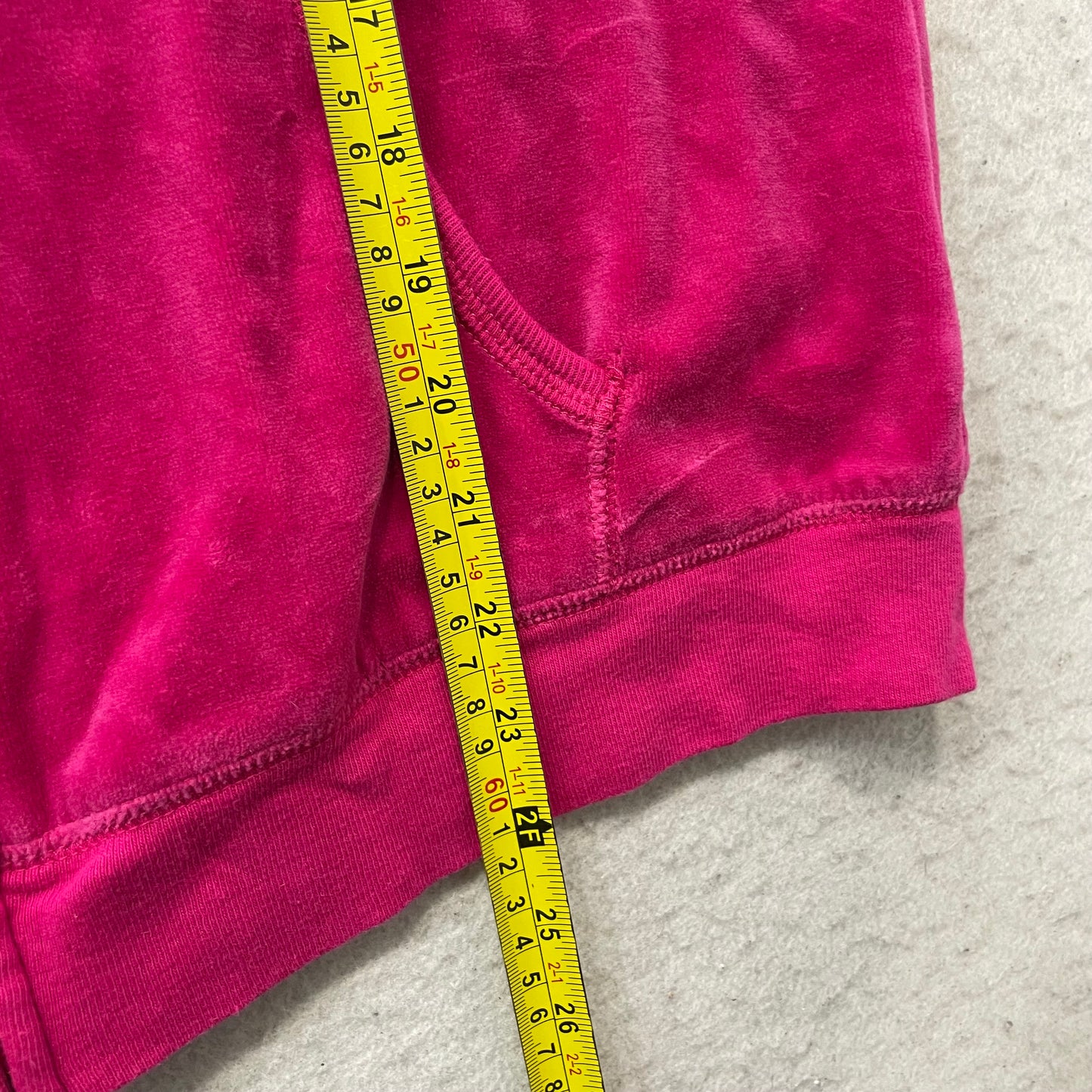 Vintage Juicy Couture Women's Hot Pink Velour Tracksuit Set Hoodie & Pant Size L