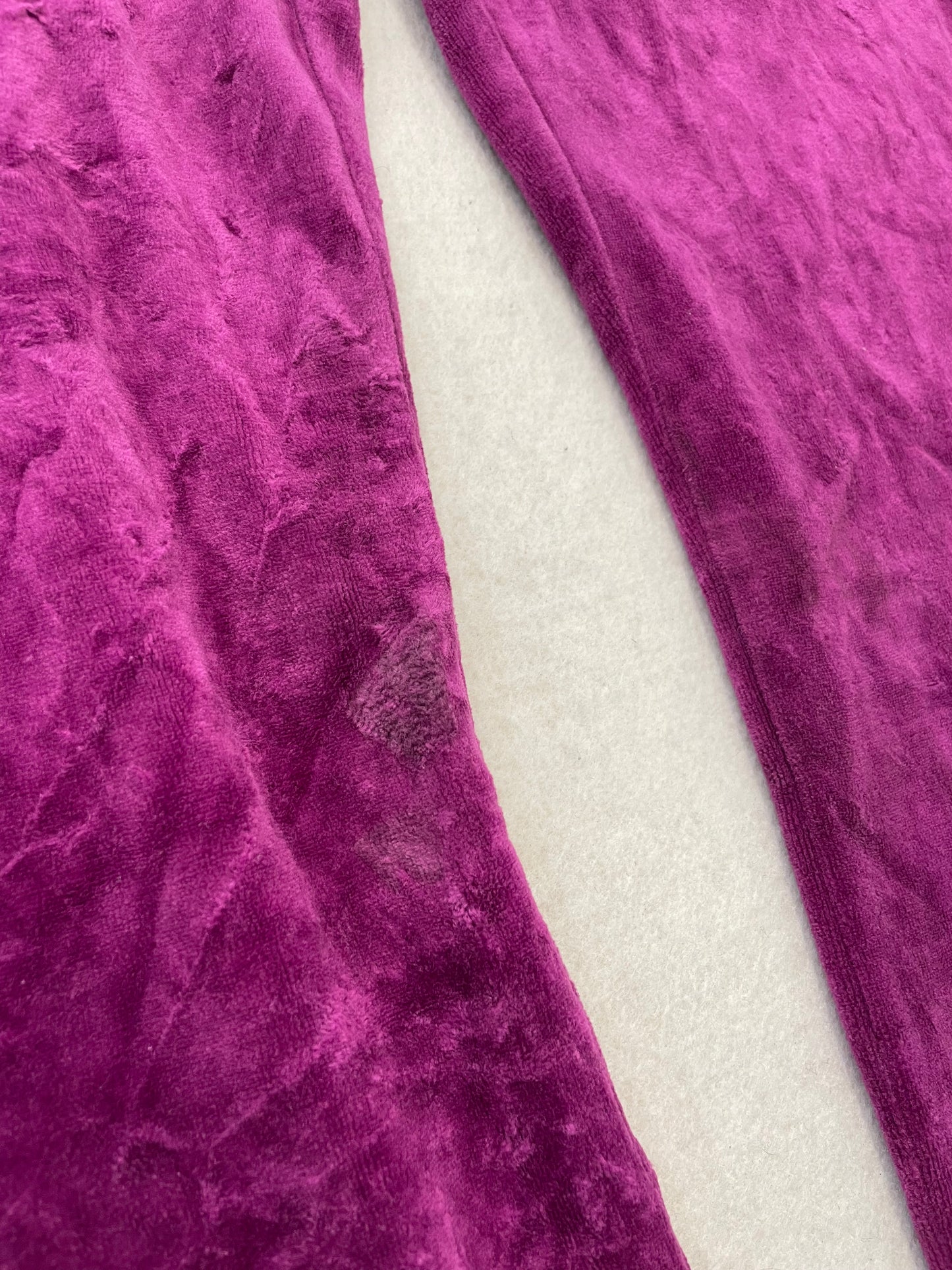 Vintage Juicy Couture Purple Drawstring Flare Velour Pants Size XL