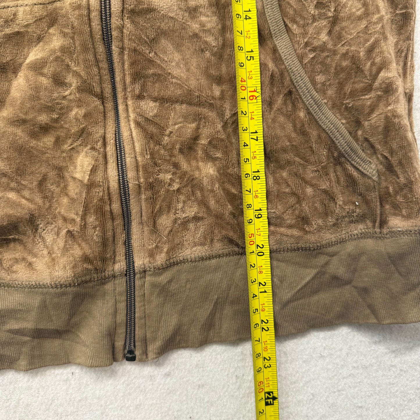 2003 Vintage Juicy Couture “Juicy Icon 39” Women's Brown Zip Up Hoodie Size L