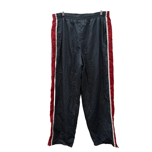 Starter Men's Black Polyester Straight Leg Track Pant Drawstring Zip Hem Size L