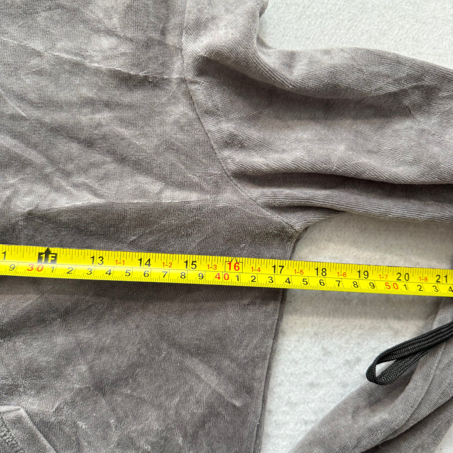 Vintage Juicy Couture Women's Charcoal Grey Velour Zip-Up Hoodie Pockets Size S