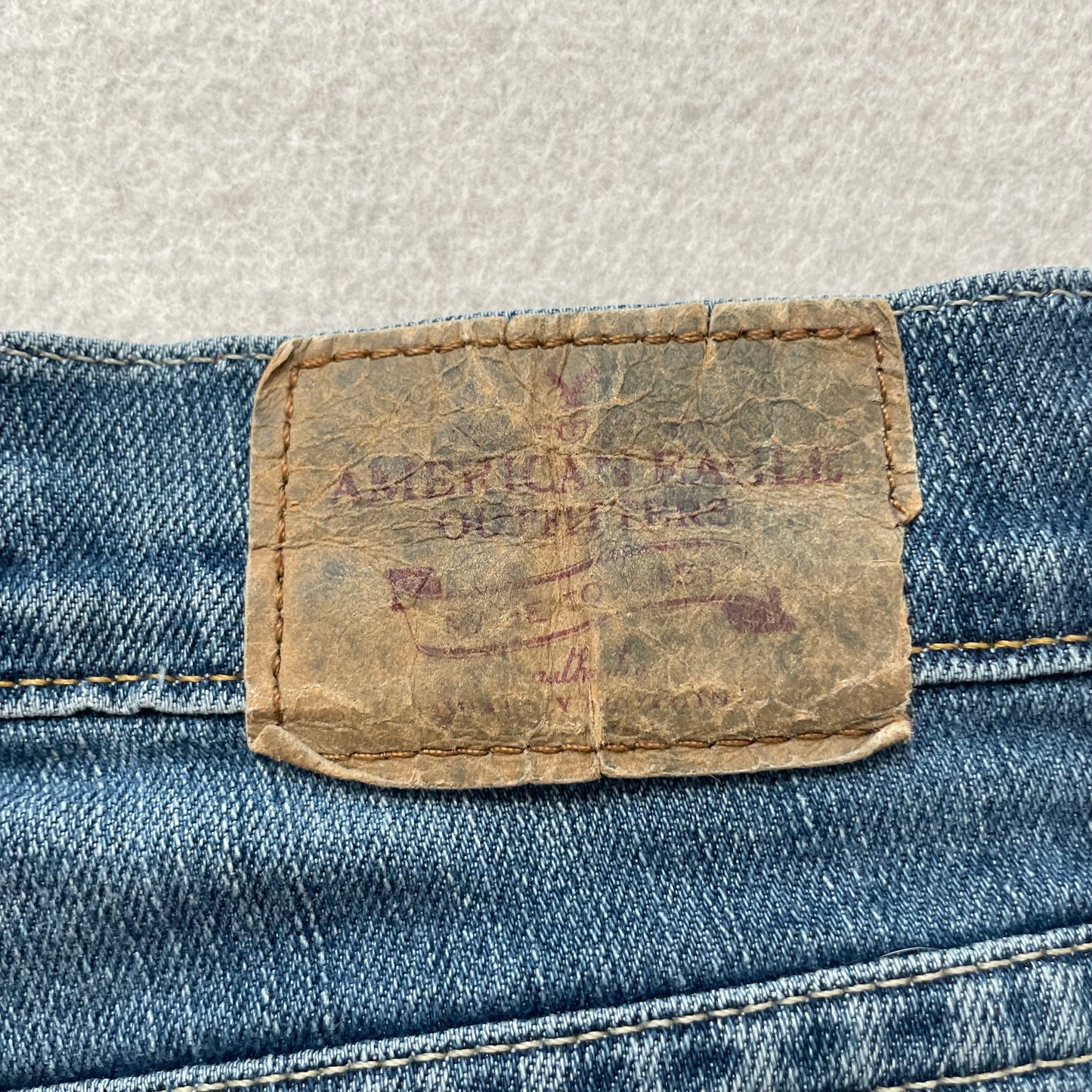 American Eagle Outfitters Mens Blue Cut-off Denim Shorts Pocket Classic Size W27