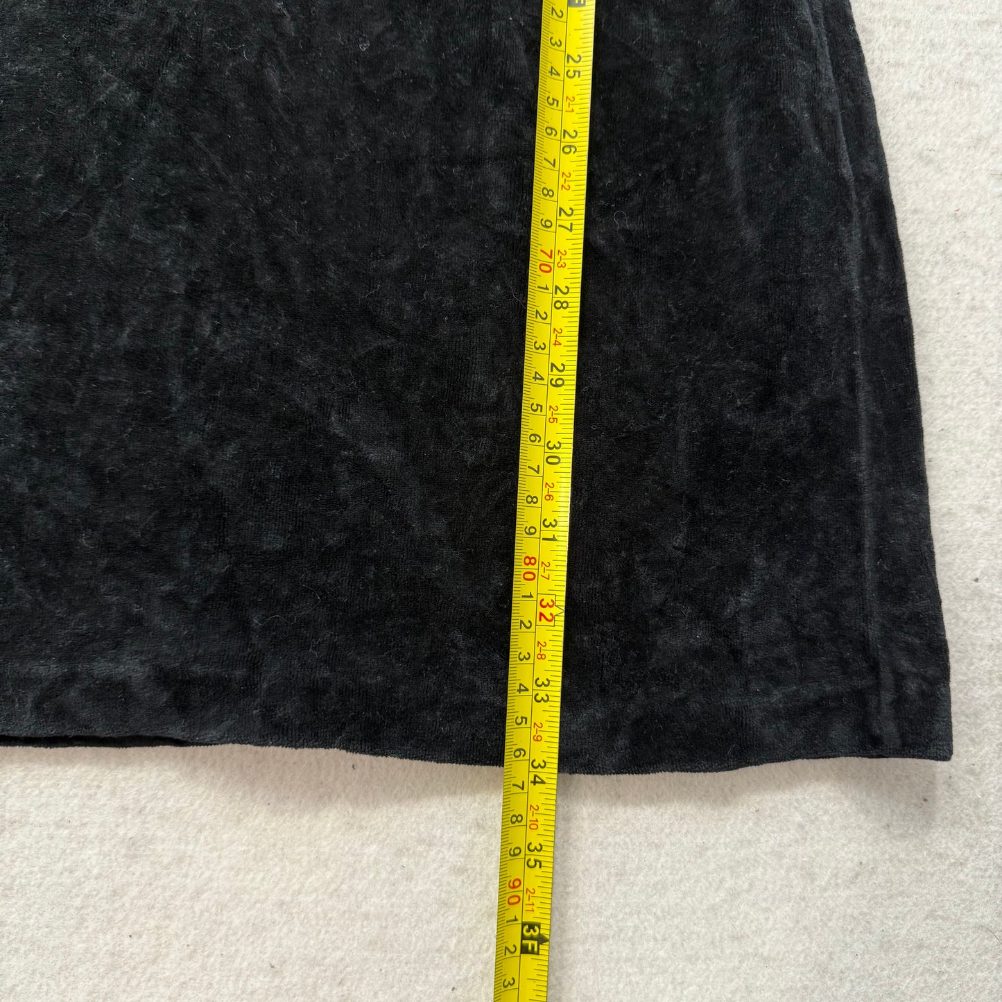 Juicy Couture Women's Black Velour Long Sleeve Dress Gold Crest Buttons Size P