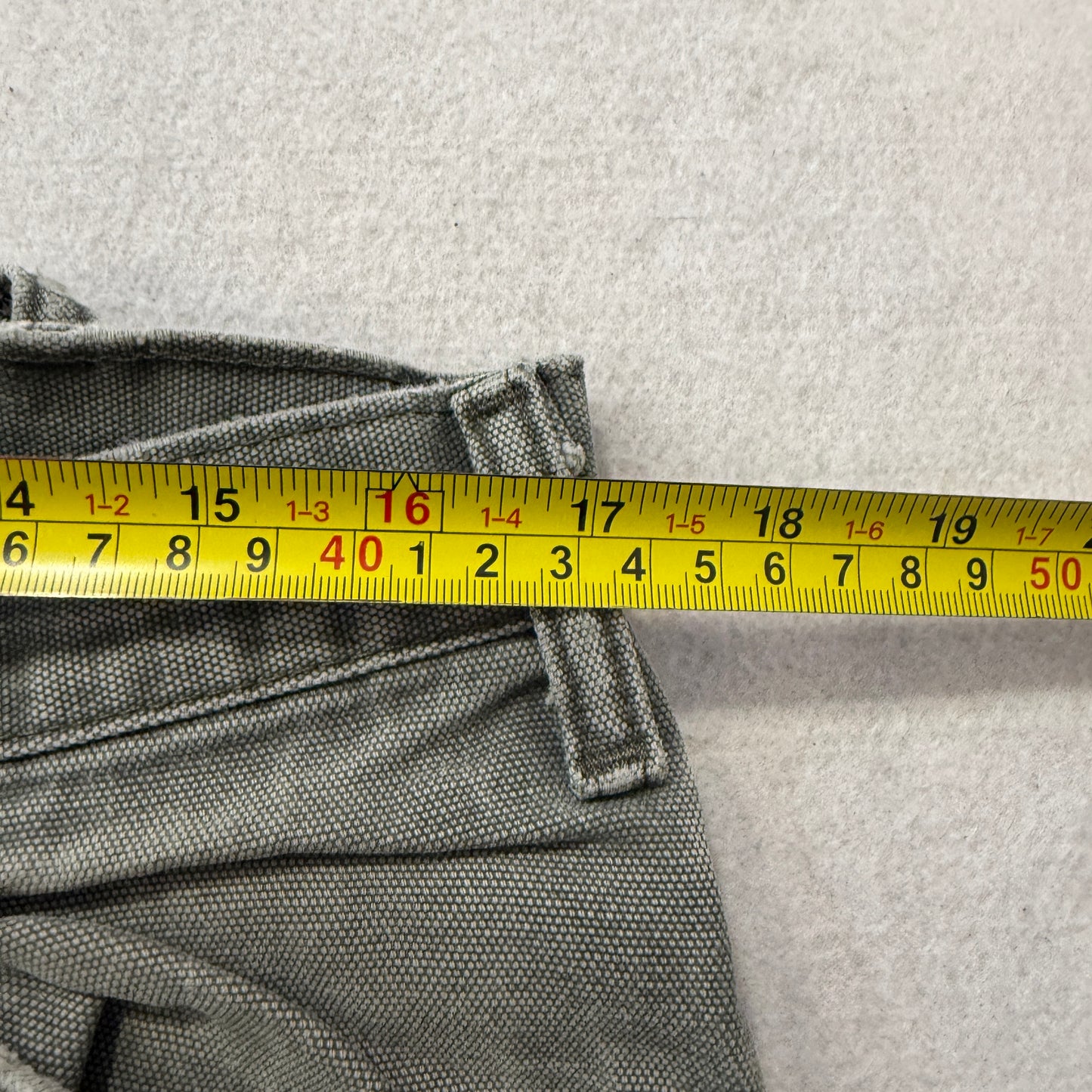 Dickies Men's Olive Green Straight Fit Carpenter Canvas Pants Pockets Size W34