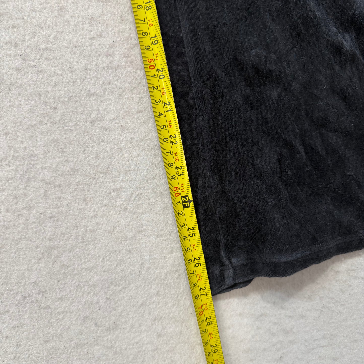 2003 Vintage Juicy Couture Women's Black Velour Flare Wide Leg Track Pant Size S