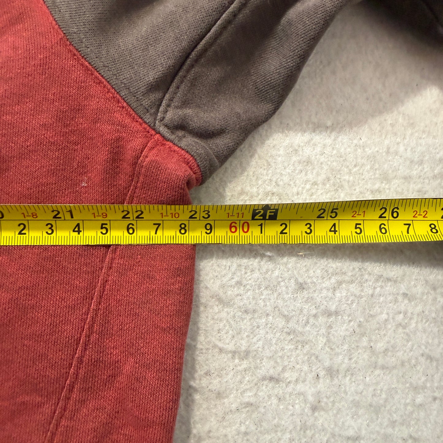 Columbia Sportswear Company Men's Red Brown Raglan Sleeve Hoodie Pocket Size M
