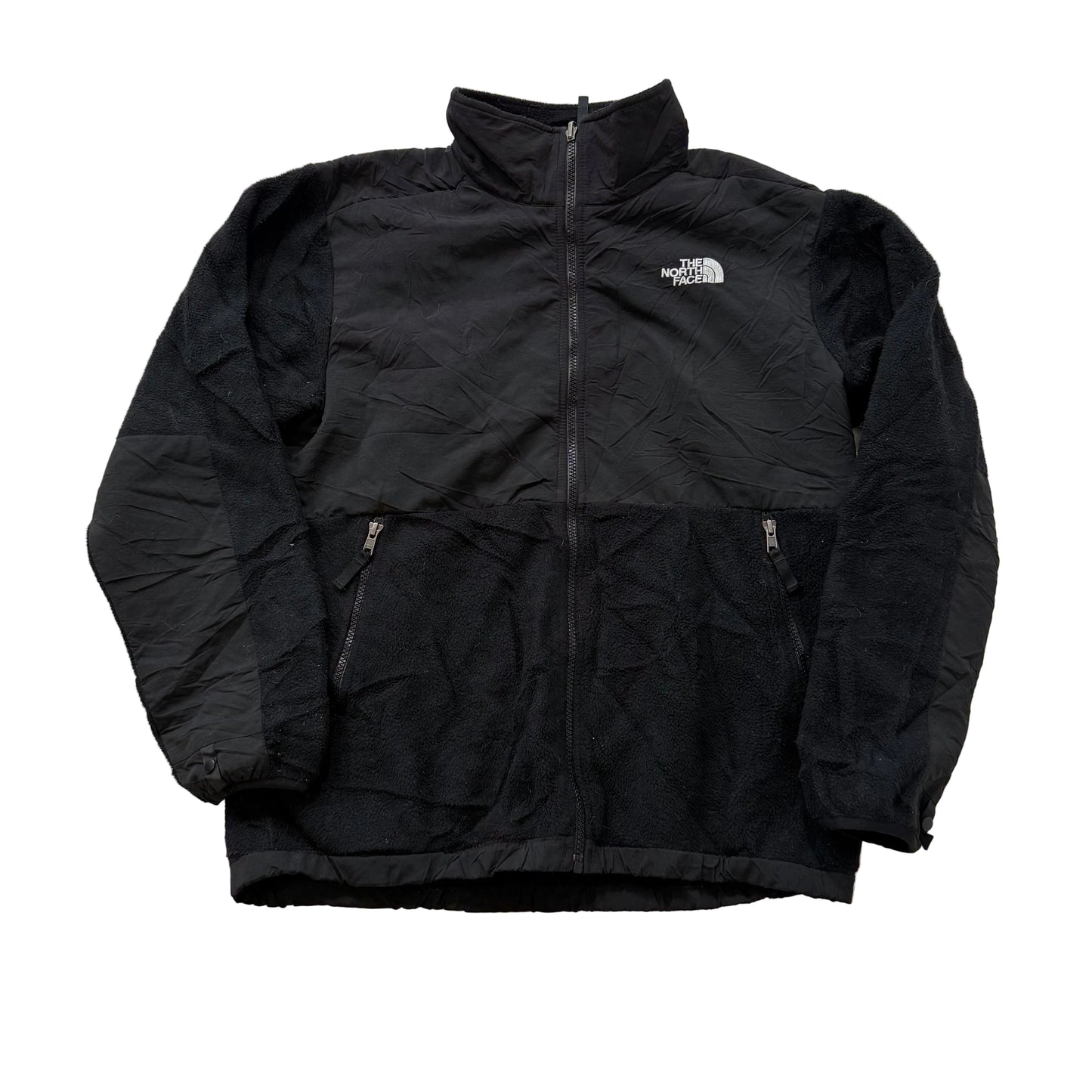 The North Face Black Polartec Fleece Zip Jacket Recycled XL