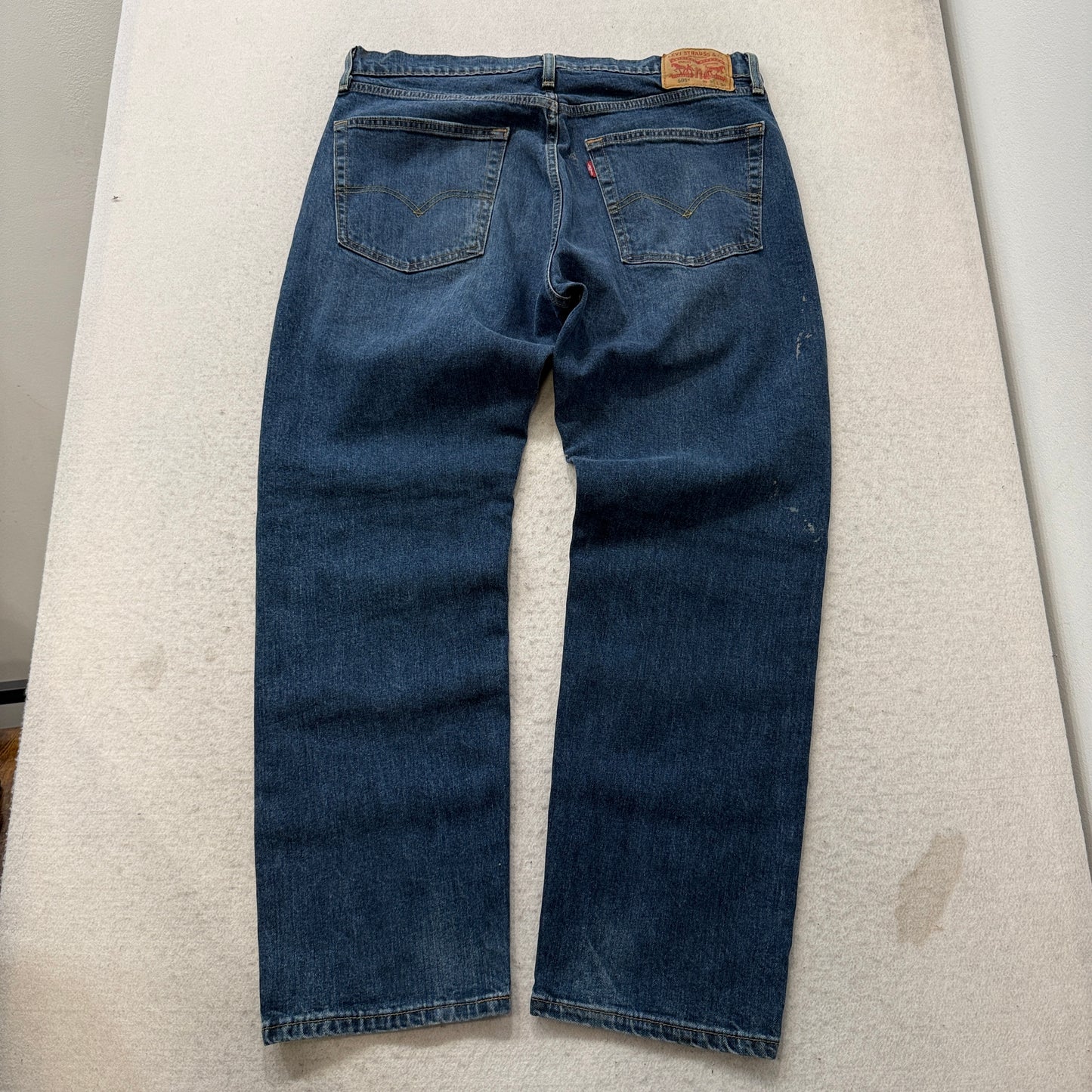 Levi's 505 Men's Blue Straight Denim Jeans Pocket Zip-Fly Classic Size W36xL30