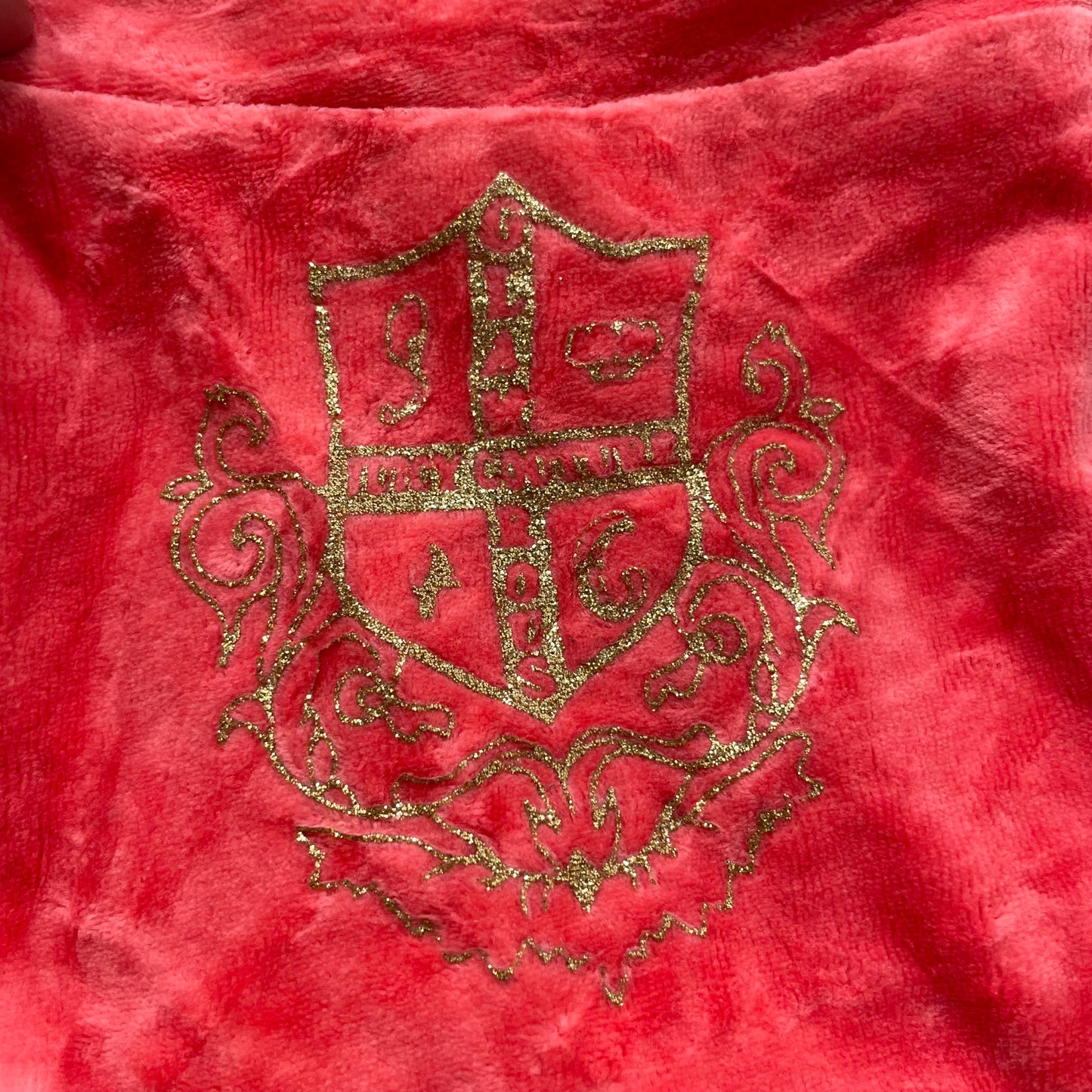 Juicy Couture Women's Red Velour Micro Mini Skirt Drawstring Ruffled Hem Size XS