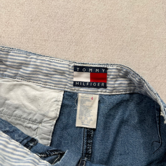 Tommy Hilfiger Blue Denim Skirt Size S Classic Button Fly