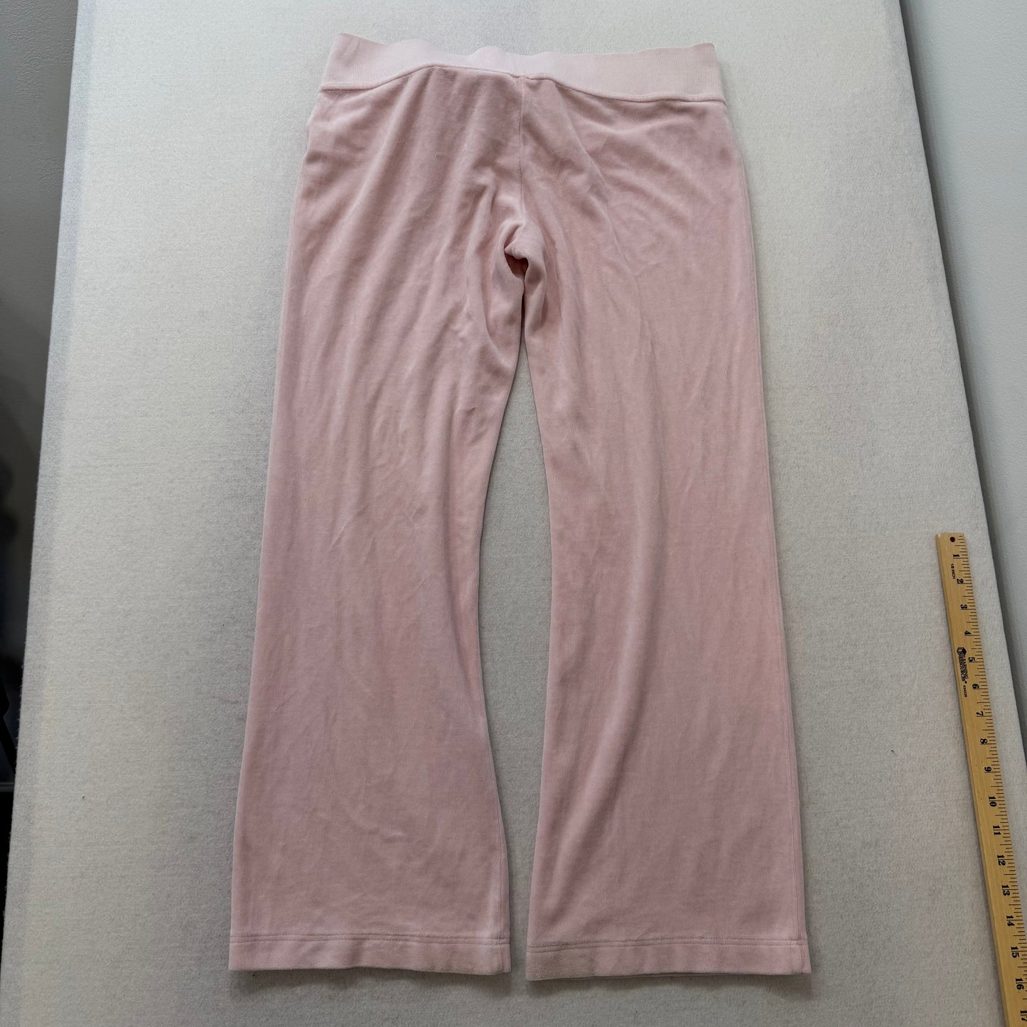 Bebe Light Pink Hot Pink Camo Velour Flare Pants Rhinestone Heart Size L