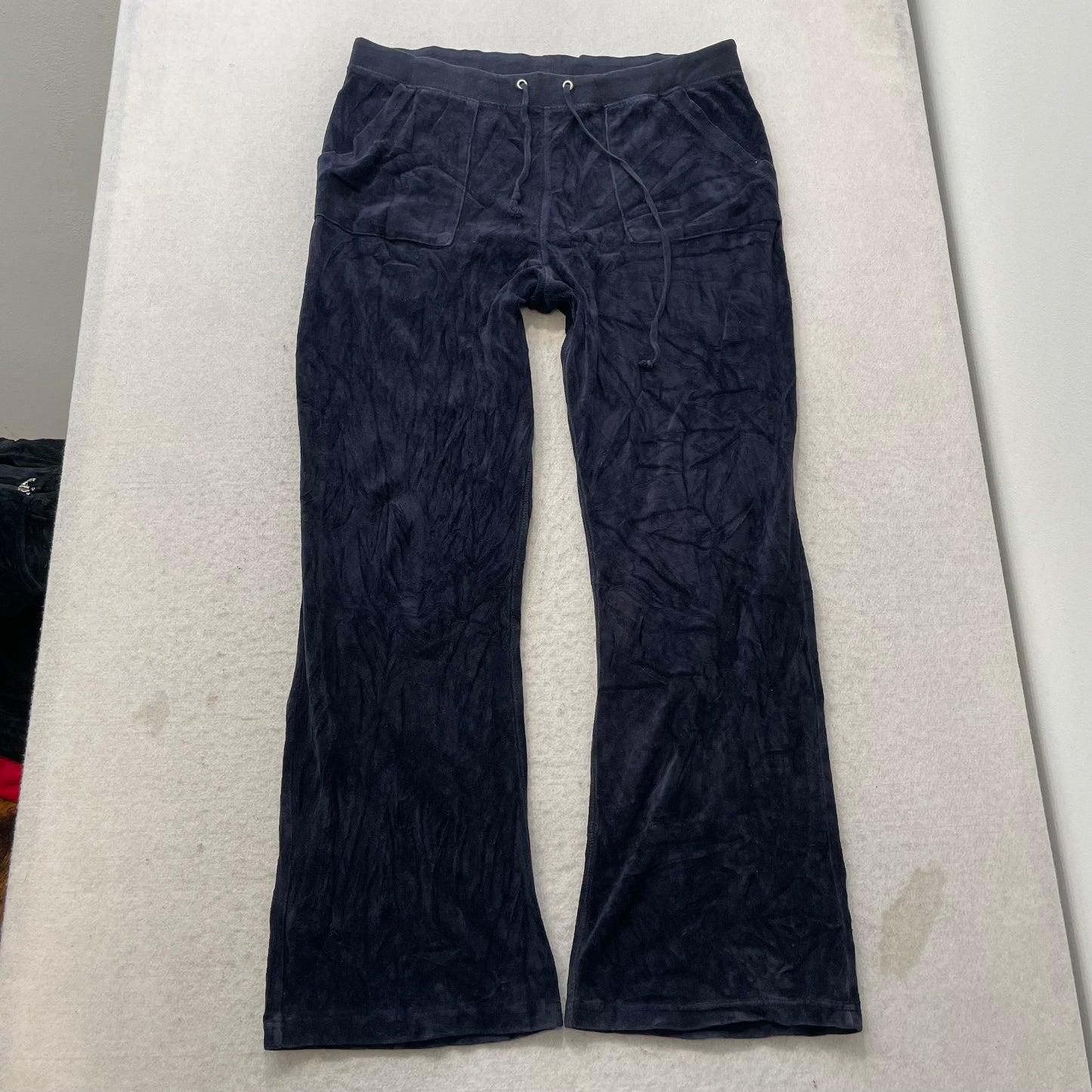 Juicy Couture Scottie Dogs Women Navy Velour Tracksuit Set Hoodie & Pant Size XL