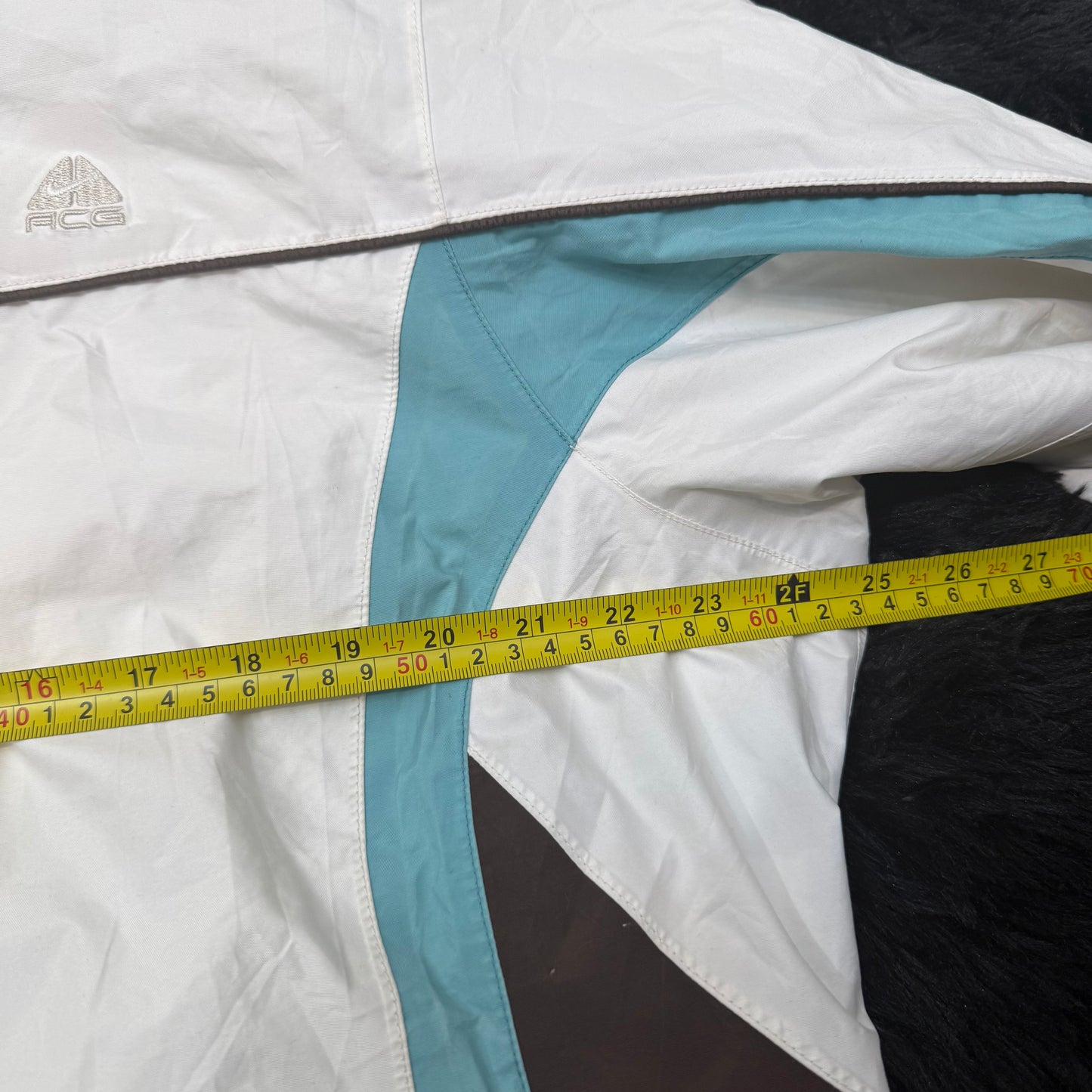 Nike ACG Outer Layer Couche Men's White Full Zip Fitstorm Rain Jacket Size XL