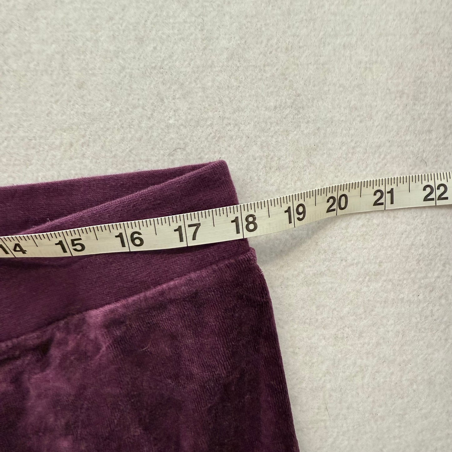 Vintage Juicy Couture Purple Drawstring Flare Velour Pants Size XL