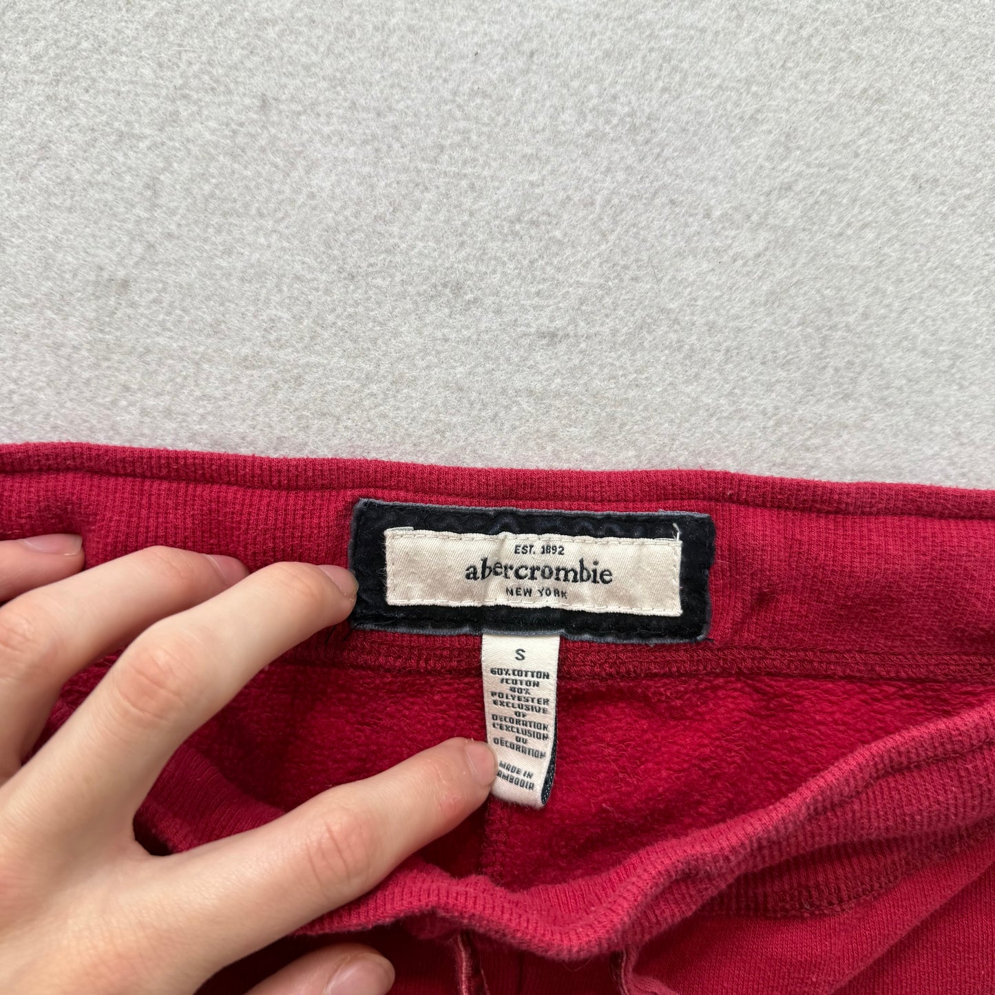 Abercrombie & Fitch Est. 1892 Women's Red Jogger Sweatpants Drawstring Size S