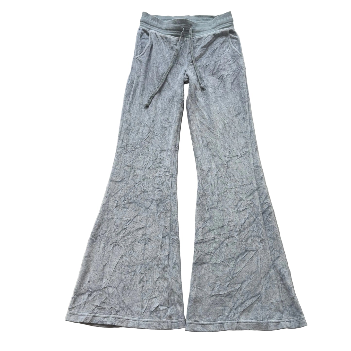 Vintage Juicy Couture Women's Gray Velour Flared Track Pant Bell Bottom Size S