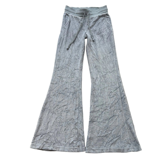 Vintage Juicy Couture Women's Gray Velour Flared Track Pant Bell Bottom Size S