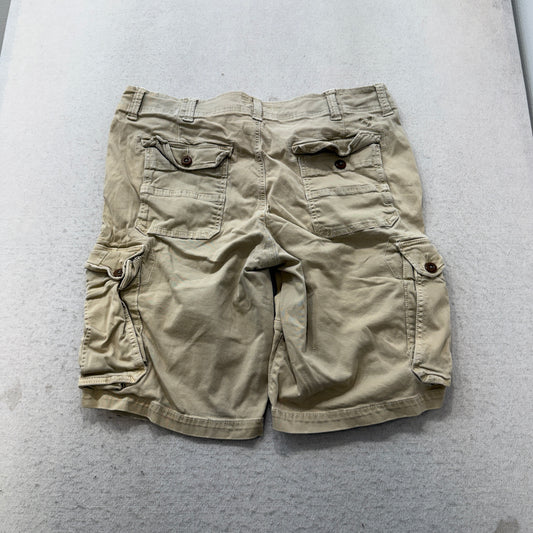 American Eagle Extreme Flex Men's Beige Cargo Shorts Pockets Outdoor Size W36