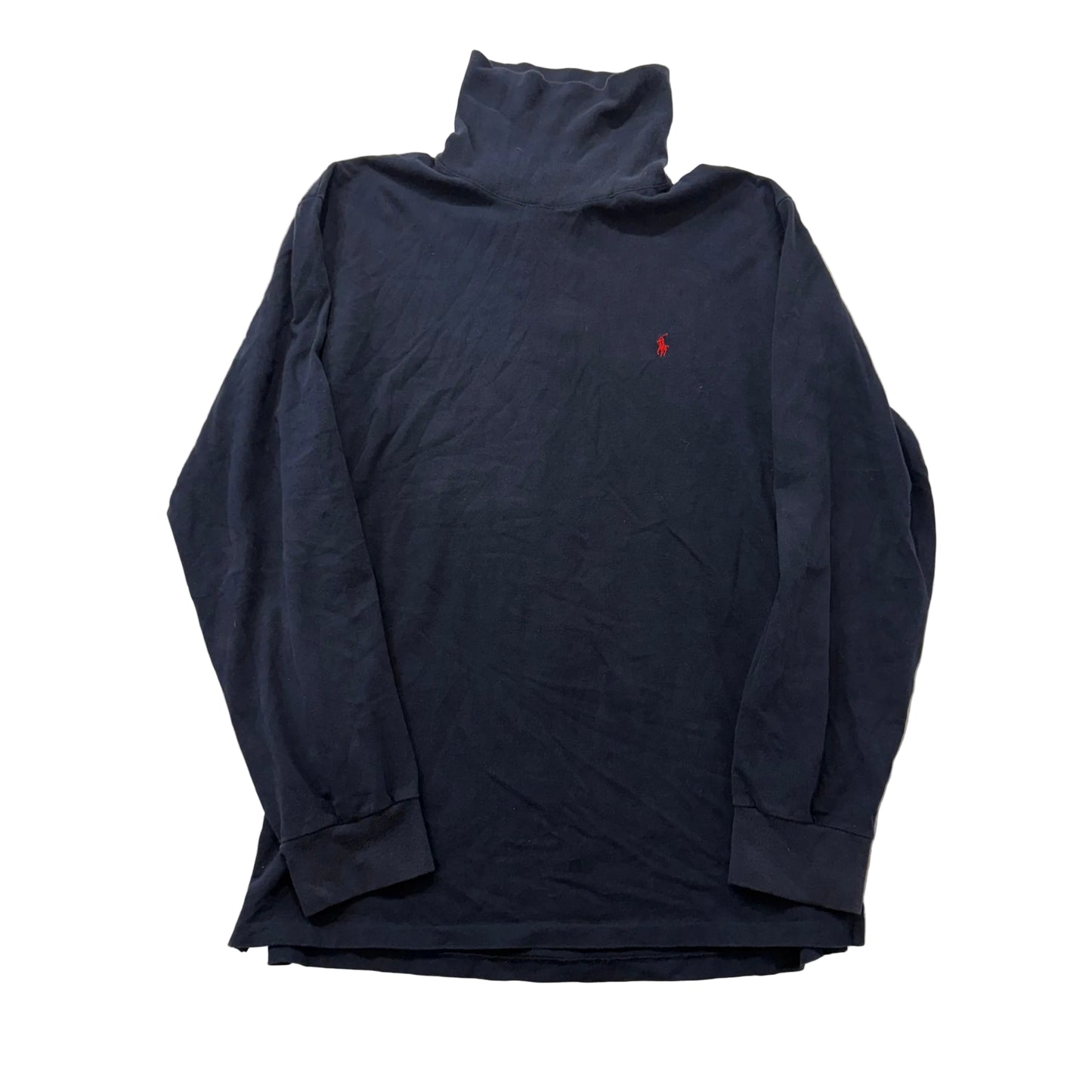 Polo Ralph Lauren Navy Blue Turtleneck Long Sleeve Shirt Size L
