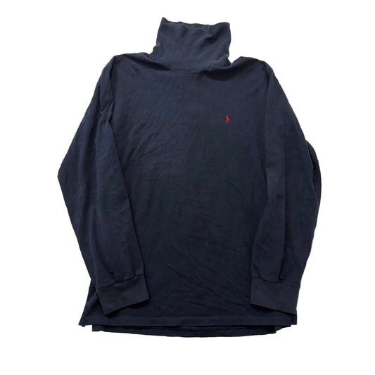 Polo Ralph Lauren Navy Blue Turtleneck Long Sleeve Shirt Size L